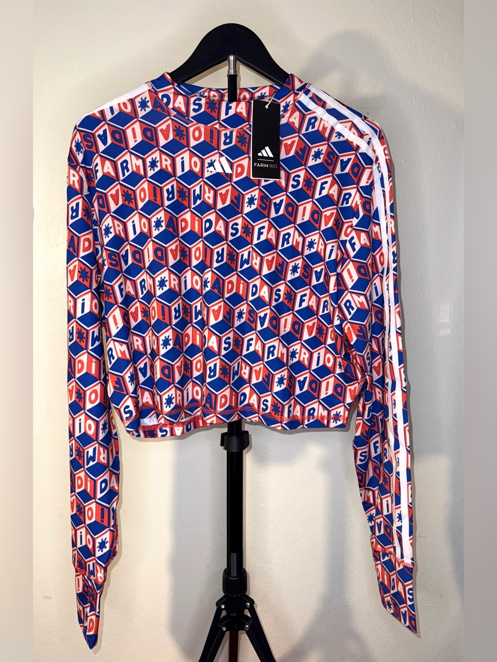 adidas x FARM Rio Crop Long Sleeve Shirt, size 2XL, NWT